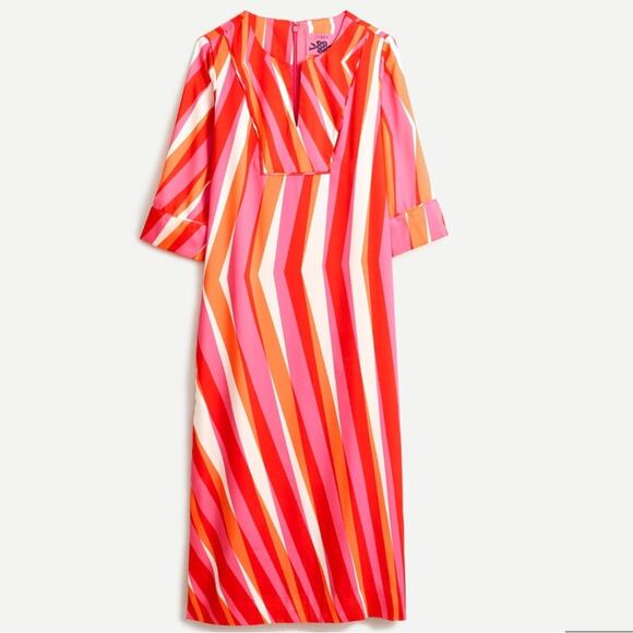 NEW J.CREW Collection ‘Ratti Stripe’ Kaftan Tunic Dress Size 4 - Picture 1 of 7